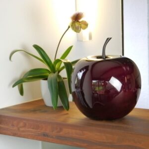 Deko-Apfel in Hochglanz rot Ø15x18 cm