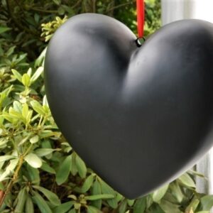 Deko-Herz in matt schwarz - jetzt reduziert! 40x40x18